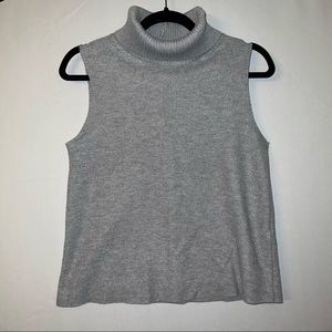 Zara light grey turtleneck sleeveless sweater size small